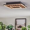 Meron ceiling light LED Wood like finish, black, 1-light source