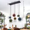 Ripoll hanging light, globe light, pendant light blue, gold, green, coppery, 6-light sources