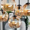 Koyoto ceiling light, globe light Amber, 5-light sources