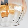 Koyoto ceiling light, globe light 37 cm Amber, clear, 3-light sources