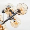 Ripoll ceiling light, globe light Amber, 8-light sources