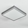 Salmi ceiling light, Panel LED grey, silver, 1-light source