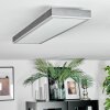 Salmi ceiling light, Panel LED grey, silver, 1-light source