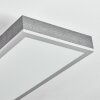 Salmi ceiling light, Panel LED grey, silver, 1-light source