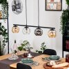 Ripoll hanging light, globe light, pendant light Amber, clear, Smoke-coloured, 4-light sources