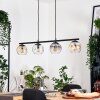 Ripoll hanging light, globe light, pendant light Amber, clear, Smoke-coloured, 4-light sources