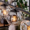 Ripoll hanging light, globe light, pendant light Amber, clear, Smoke-coloured, 4-light sources