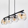 Ripoll hanging light, globe light, pendant light Amber, clear, Smoke-coloured, 4-light sources