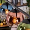 Koyoto hanging light, globe light, pendant light blue, green, clear, coppery, 4-light sources