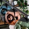 Ripoll hanging light, globe light, pendant light blue, green, coppery, 4-light sources