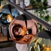 Ripoll hanging light, globe light, pendant light blue, green, coppery, 4-light sources