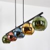 Koyoto hanging light, globe light, pendant light blue, gold, green, coppery, 5-light sources