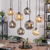 Ripoll hanging light, globe light, pendant light Amber, Smoke-coloured, 8-light sources