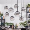 Koyoto hanging light, globe light, pendant light clear, Smoke-coloured, 8-light sources