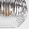 Koyoto hanging light, globe light, pendant light clear, Smoke-coloured, 8-light sources
