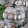Koyoto hanging light, globe light, pendant light clear, Smoke-coloured, 8-light sources