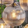 Koyoto hanging light, globe light, pendant light clear, Smoke-coloured, 8-light sources