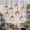 Koyoto hanging light, globe light, pendant light clear, Smoke-coloured, 8-light sources
