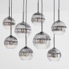 Koyoto hanging light, globe light, pendant light clear, Smoke-coloured, 8-light sources