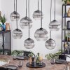 Koyoto hanging light, globe light, pendant light clear, Smoke-coloured, 8-light sources