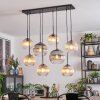 Koyoto hanging light, globe light, pendant light Amber, clear, Smoke-coloured, 8-light sources