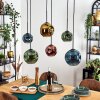 Ripoll hanging light, globe light, pendant light blue, gold, green, coppery, 6-light sources