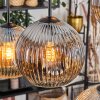 Ripoll hanging light, globe light, pendant light Amber, Smoke-coloured, 6-light sources