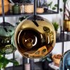 Ripoll hanging light, globe light, pendant light blue, gold, green, coppery, 6-light sources