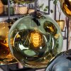 Ripoll hanging light, globe light, pendant light blue, gold, green, 6-light sources