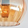 Koyoto ceiling light, globe light 37 cm Amber, 3-light sources