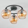 Koyoto ceiling light, globe light 37 cm Amber, 3-light sources
