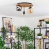 Ripoll ceiling light, globe light Ecru, black, 3-light sources