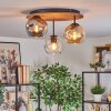Ripoll ceiling light, globe light Ecru, black, 3-light sources