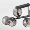 Koyoto ceiling light, globe light Smoke-coloured, 6-light sources