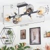 Ripoll ceiling light, globe light Amber, clear, Smoke-coloured, 8-light sources