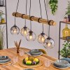 Koyoto hanging light, globe light, pendant light Amber, clear, Smoke-coloured, 5-light sources