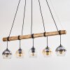 Koyoto hanging light, globe light, pendant light Amber, clear, Smoke-coloured, 5-light sources