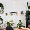 Ripoll hanging light, globe light, pendant light Amber, clear, Smoke-coloured, 4-light sources