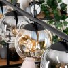 Ripoll hanging light, globe light, pendant light Amber, clear, Smoke-coloured, 4-light sources