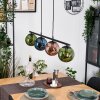 Gastor hanging light, globe light, pendant light blue, green, coppery, 4-light sources