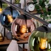 Gastor hanging light, globe light, pendant light blue, green, coppery, 4-light sources