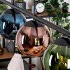 Gastor hanging light, globe light, pendant light blue, green, coppery, 4-light sources