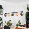 Gastor hanging light, globe light, pendant light Amber, Smoke-coloured, 5-light sources