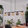 Gastor hanging light, globe light, pendant light Amber, Smoke-coloured, 5-light sources