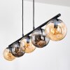 Gastor hanging light, globe light, pendant light Amber, Smoke-coloured, 5-light sources