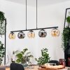 Ripoll hanging light, globe light, pendant light Amber, Smoke-coloured, 5-light sources