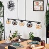 Ripoll hanging light, globe light, pendant light Amber, Smoke-coloured, 5-light sources