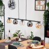 Ripoll hanging light, globe light, pendant light Amber, clear, Smoke-coloured, 5-light sources