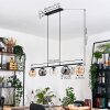 Ripoll hanging light, globe light, pendant light Amber, clear, Smoke-coloured, 5-light sources