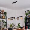 Ripoll hanging light, globe light, pendant light Amber, clear, Smoke-coloured, 5-light sources
